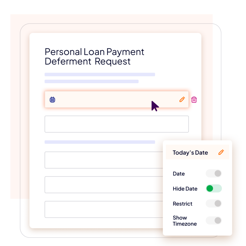 Illustration of a personal loan payment deferment request form.